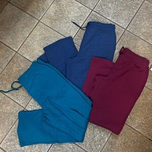 Laura Scott Womens Sweatpants in Blue, Teal, and Maroon